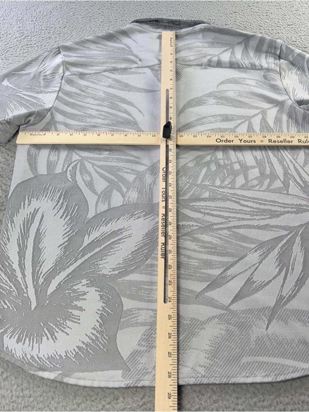 Tommy Bahama Shirt Mens Large Gray Islandzone Button Short Sleeve Tropical - Picture 4 of 10